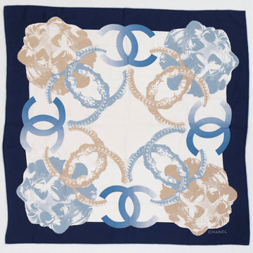 Chanel CC Animal Scarf Printed Silk