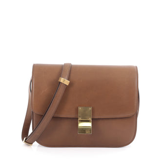 Celine Box Bag Smooth Leather Medium Brown 2076601