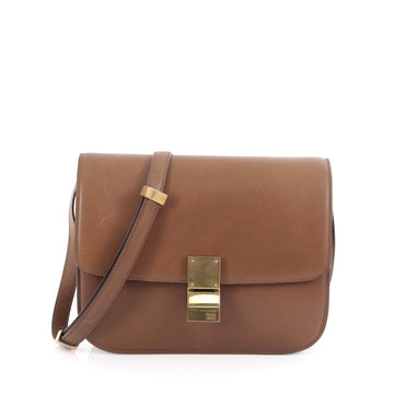 Celine Box Bag Smooth Leather Medium Brown 2076601