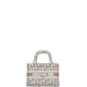 Christian Dior Book Tote Oblique Canvas Mini