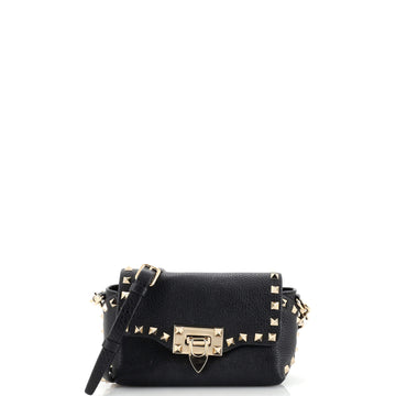 Valentino Garavani Rockstud Flip Lock Flap Bag Leather Mini