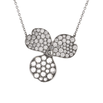 Tiffany & Co. Paper Flowers Pendant Necklace Platinum with Pave Diamonds Large