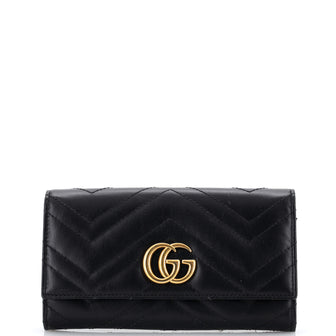 Gucci GG Marmont Continental Wallet Matelasse Leather