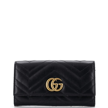 Gucci GG Marmont Continental Wallet Matelasse Leather