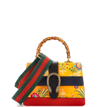 Gucci Dionysus Bamboo Top Handle Bag Floral Jacquard with Leather Medium