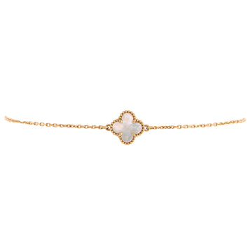 Van Cleef & Arpels Sweet Alhambra Bracelet 18K Yellow Gold and Mother of Pearl