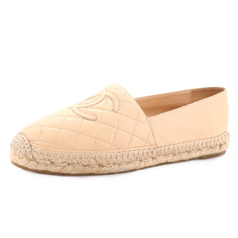 Chanel Women's CC Espadrilles Quilted Leather