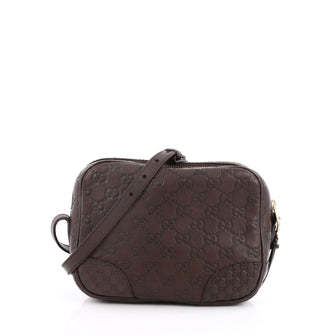 Gucci Bree Disco Crossbody Bag Guccissima Leather Mini Brown 2077501