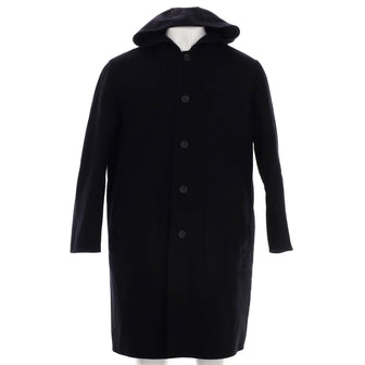 Fendi Men's Reversible Hooded Duffle Coat Wool and Cashmere Blend