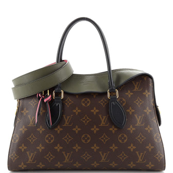 Louis Vuitton Tuileries Handbag Monogram Canvas with Leather