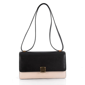 Celine Case Flap Bag Leather Medium Black