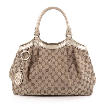 Gucci Sukey Tote GG Canvas Medium Brown 2078901