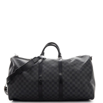 Louis Vuitton Keepall Bandouliere Bag Damier Graphite 55