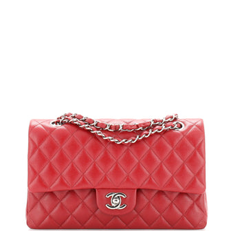 Chanel Classic Double Flap Bag Quilted Caviar Medium