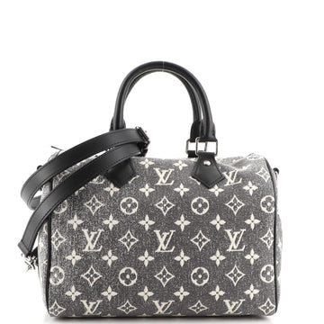 Louis Vuitton Speedy Bandouliere Bag Monogram Jacquard Denim 25