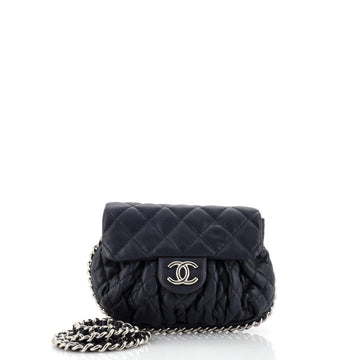 Chanel Chain Around Flap Bag Quilted Leather Small