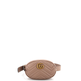Gucci GG Marmont Belt Bag Matelasse Leather Neutral 2079243