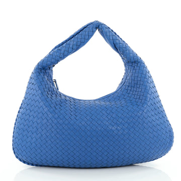 Bottega Veneta Veneta Hobo Intrecciato Nappa Large Blue