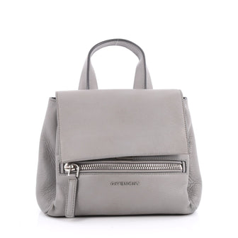 Givenchy Pandora Pure Satchel Leather Mini Gray 2079701