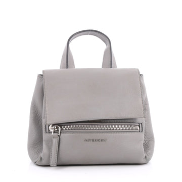 Givenchy Pandora Pure Satchel Leather Mini Gray 2079701