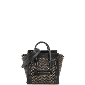 Celine Luggage Bag Tweed Nano
