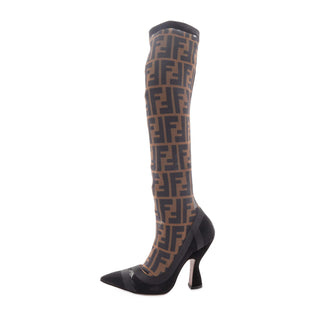 Fendi Women's Colibri Sock Pumps Zucca Mesh