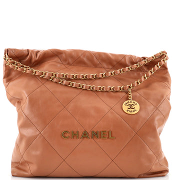 Chanel 22 Chain Hobo Quilted Calfskin Medium