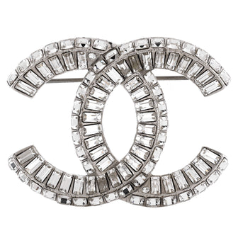 Chanel CC Brooch Metal with Crystals