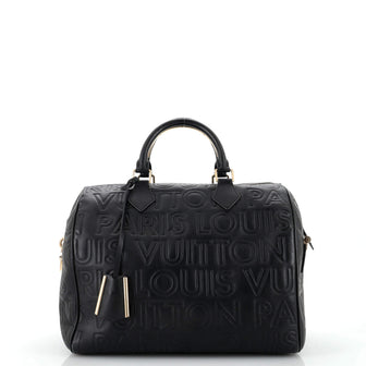 Louis Vuitton Paris Speedy Cube Bag Embossed Leather 30