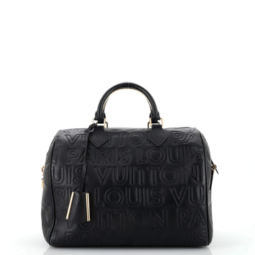 Louis Vuitton Paris Speedy Cube Bag Embossed Leather 30
