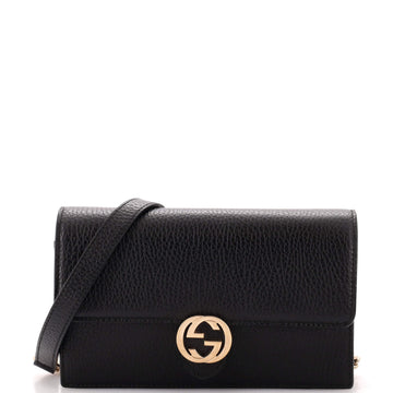 Gucci Interlocking Wallet on Chain (Outlet) Leather