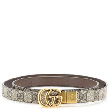 Gucci GG Marmont Reversible Belt GG Coated Canvas and Leather Medium