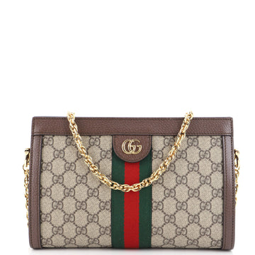 Gucci Ophidia Chain Shoulder Bag GG Coated Canvas Small