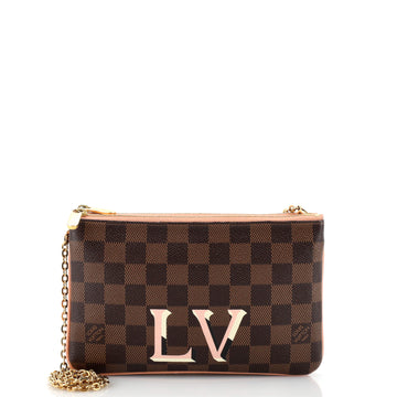 Louis Vuitton Double Zip Pochette Damier