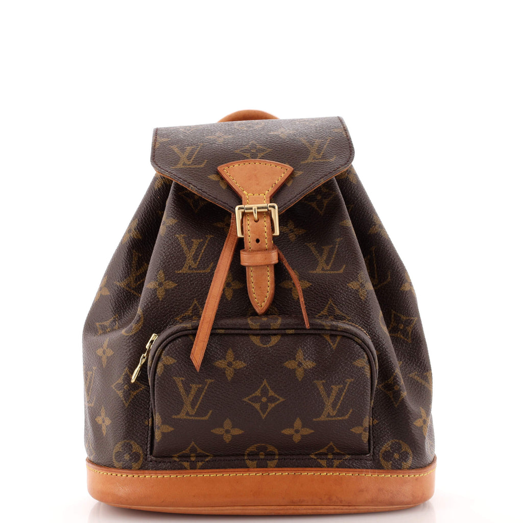 Pre-owned Louis Vuitton Montsouris Vintage Backpack In Brown