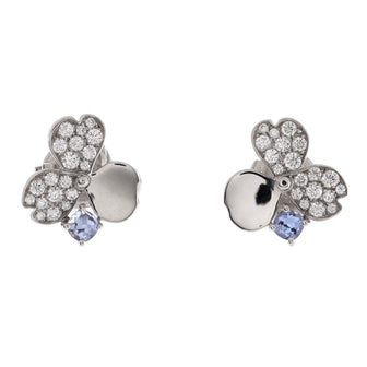 Tiffany & Co. Paper Flowers Stud Earrings Platinum with Diamonds and Tanzanites