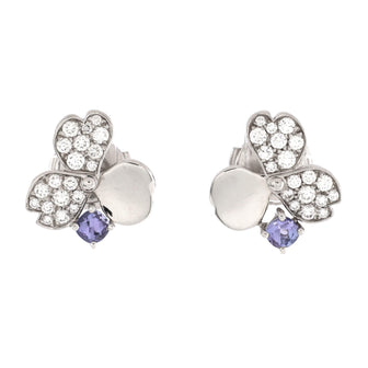Tiffany & Co. Paper Flowers Stud Earrings Platinum with Diamonds and Tanzanites