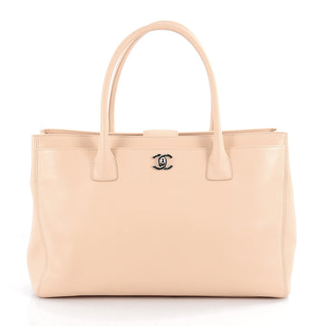 Chanel Cerf Executive Tote Leather Medium Neutral