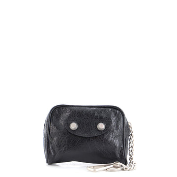 Balenciaga Classic City Keychain Clip Pouch Leather Small