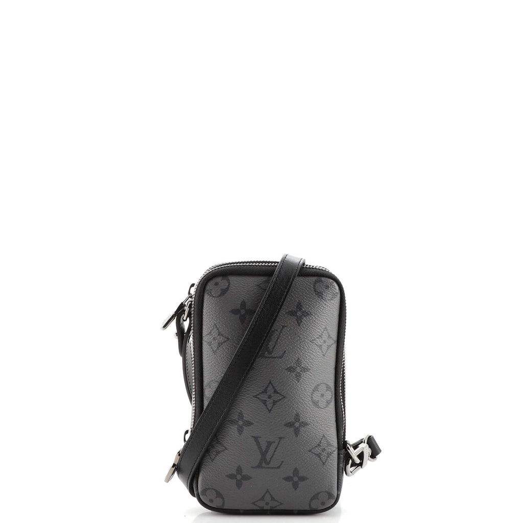 Louis Vuitton, Bags, Louis Vuitton Double Phone Pouch Reverse Monogram  Eclipse Canvas Black