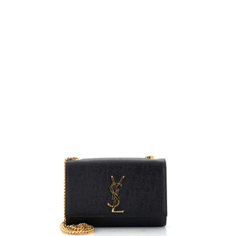 Saint Laurent Classic Monogram Crossbody Bag Grainy Leather Small