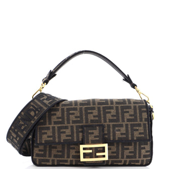 Fendi Baguette NM Bag Zucca Canvas Medium