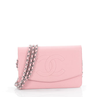 Chanel Vintage Timeless Wallet on Chain Caviar Pink