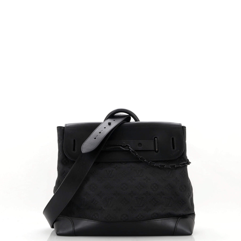 Louis Vuitton, Bags, Louis Vuitton Steamer Messenger Bag Monogram  Taurillon Leather Black