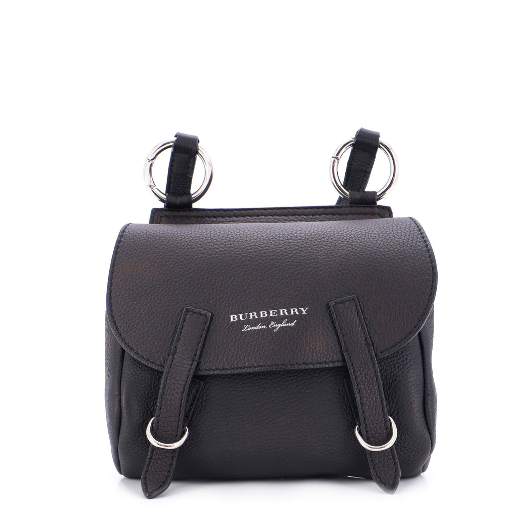Burberry Bridle Saddle Bag Leather Small Black 2081672