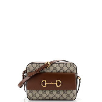 Gucci Horsebit 1955 Flap Pocket Camera Bag GG Coated Canvas Small