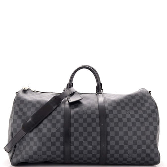 Louis Vuitton Keepall Bandouliere Bag Damier Graphite 55