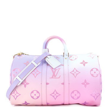 Louis Vuitton Keepall Bandouliere Bag Spring in the City Monogram Giant Canvas 45