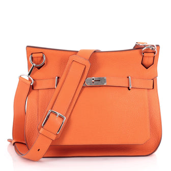 Hermes Jypsiere Handbag Clemence 34 Orange 2082101