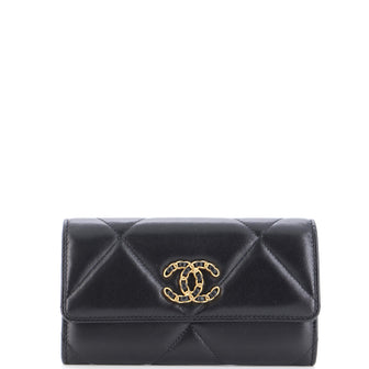 Chanel 19 Flap Wallet Quilted Lambskin Small